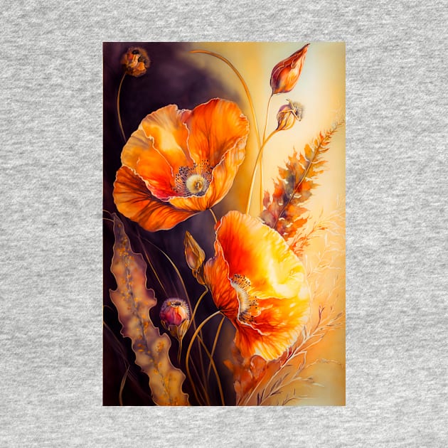 Beautiful poppies watercolor by redwitchart